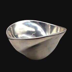 Nambe 728 Twist Bowl Polished Aluminum Modern Design Fred Bould 2003